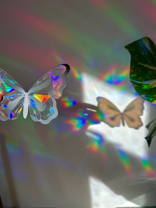 Whimsy Butterfly Rainbow Cling