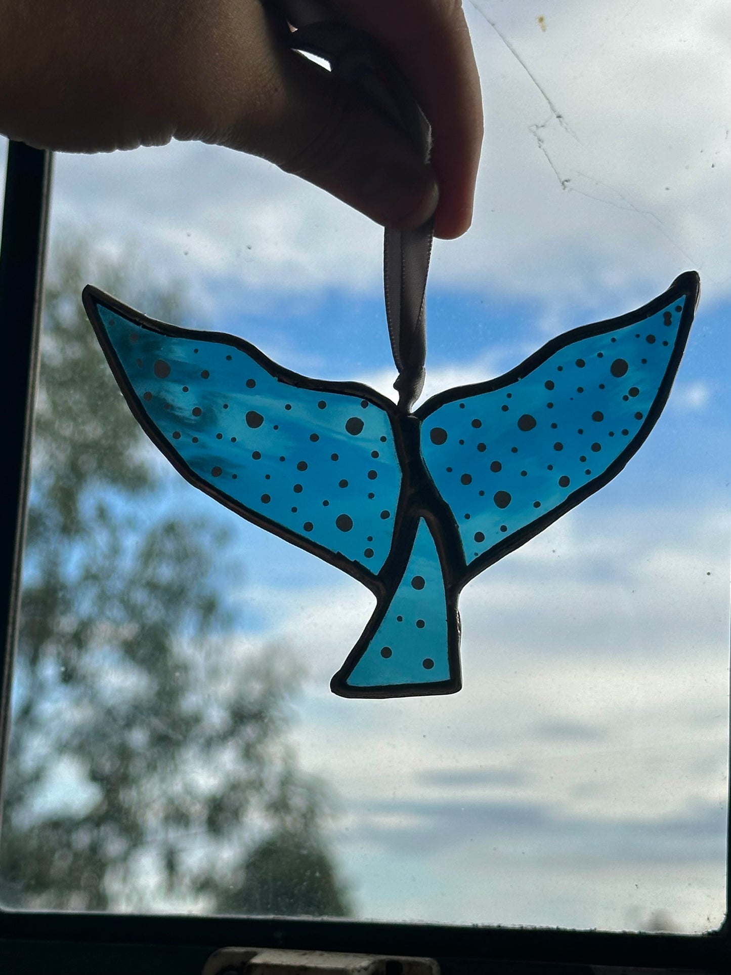 Spotted whale tail