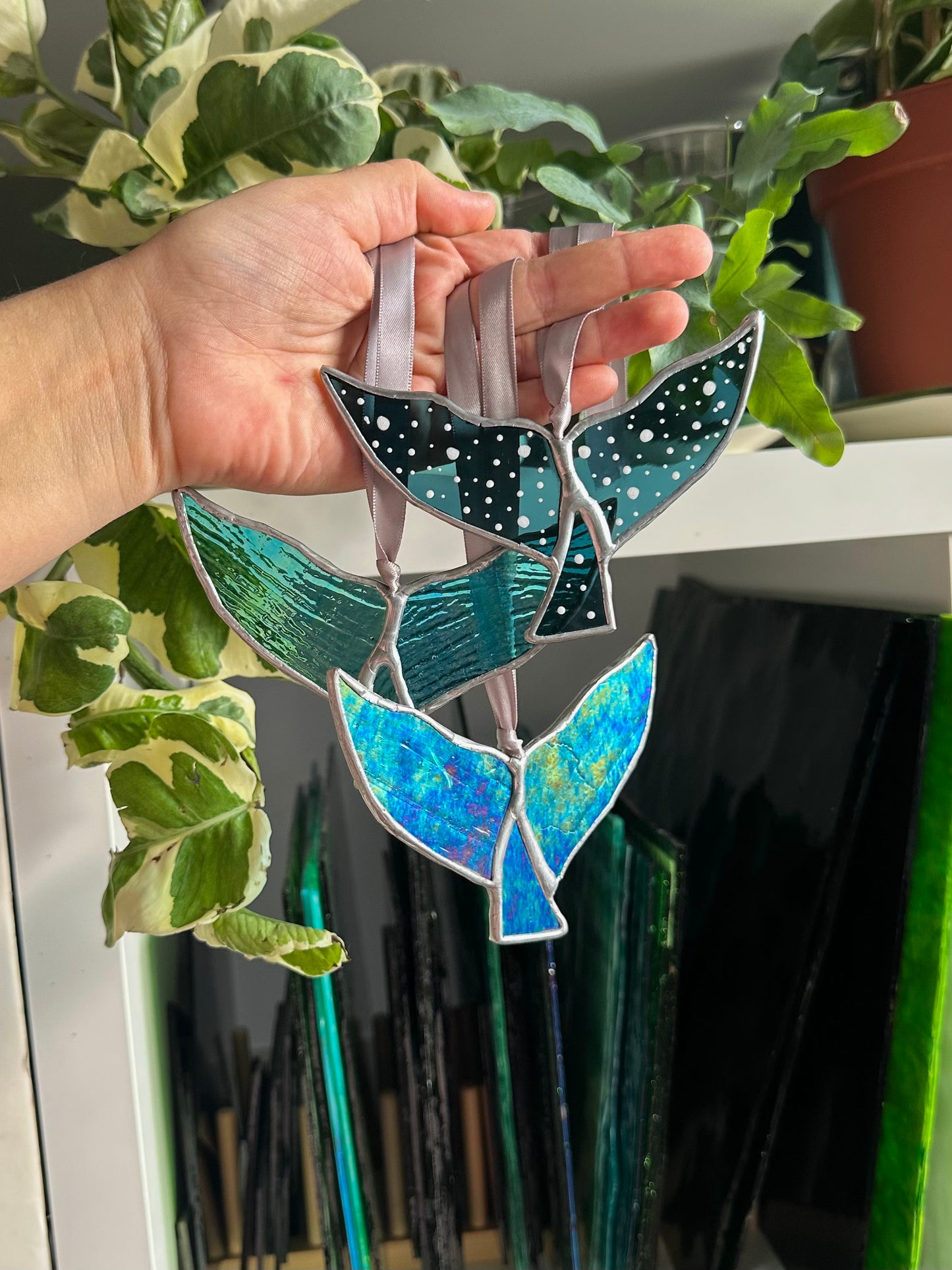 Spotted whale tail