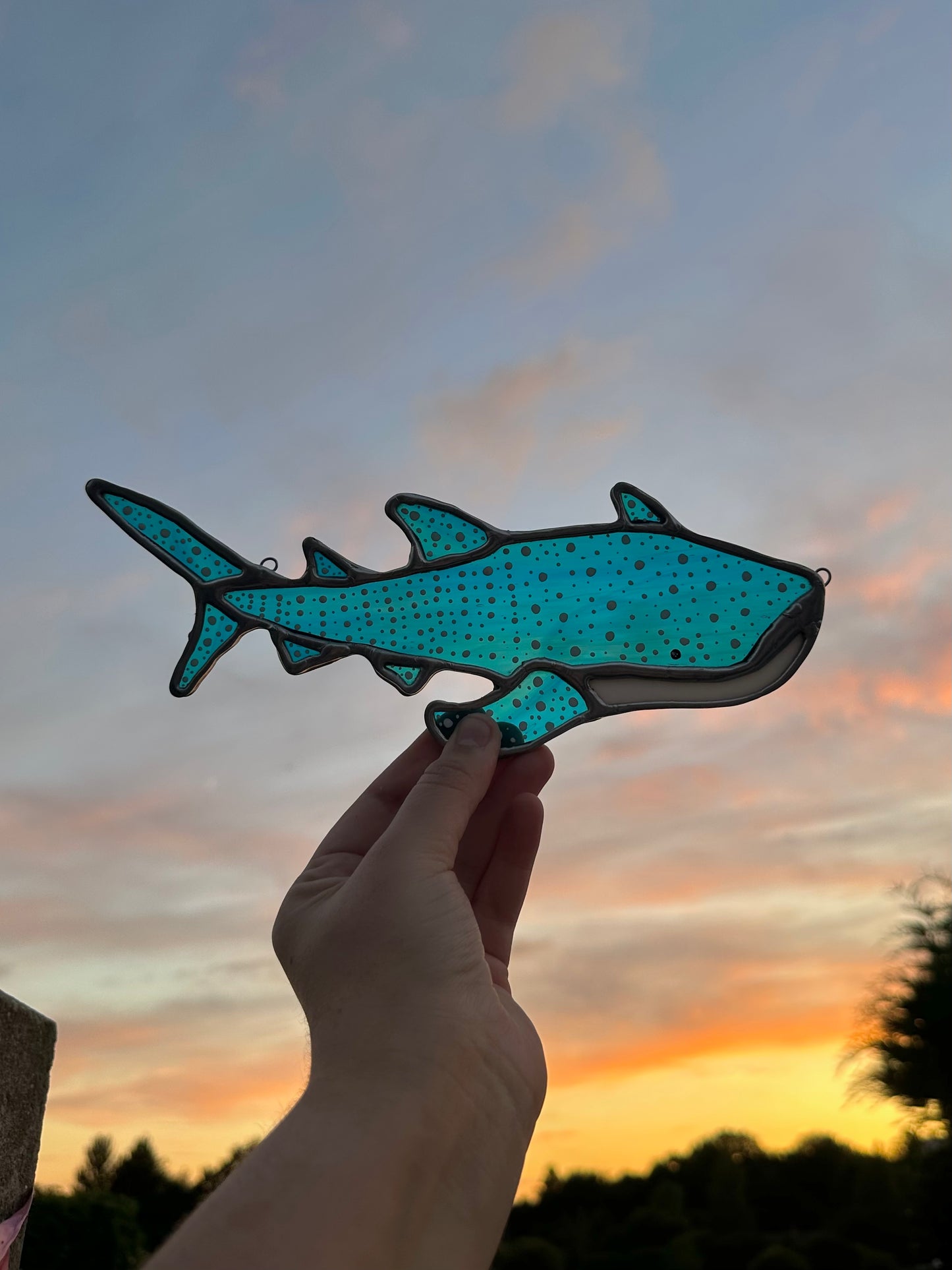 Stained Glass Whale Shark