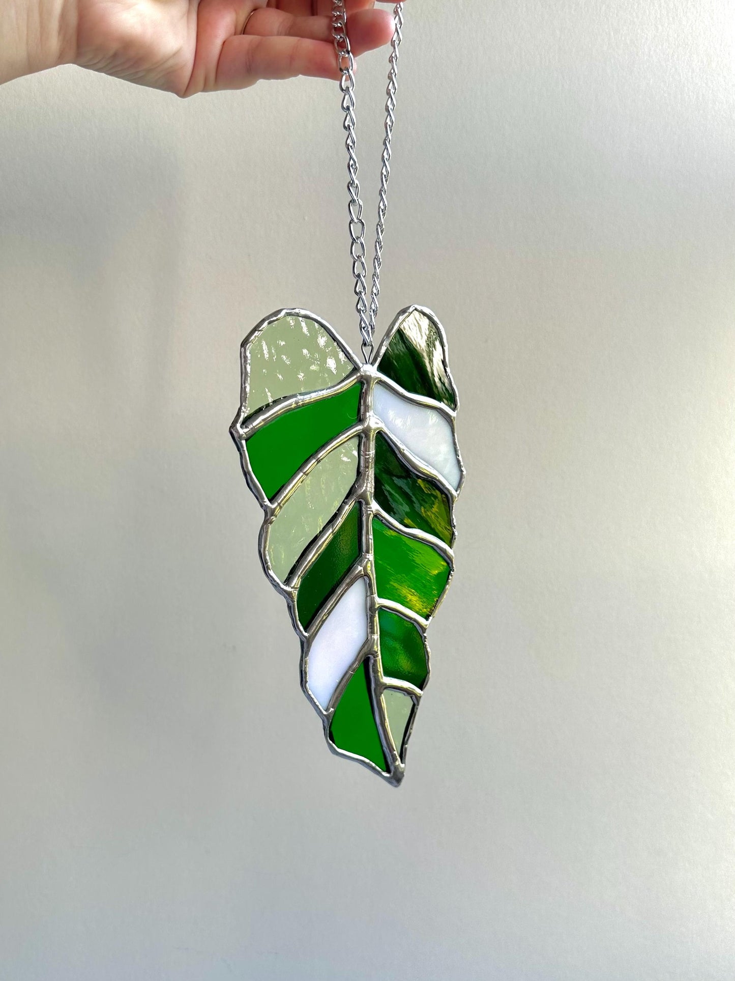 Stained Glass Leaf Suncatcher