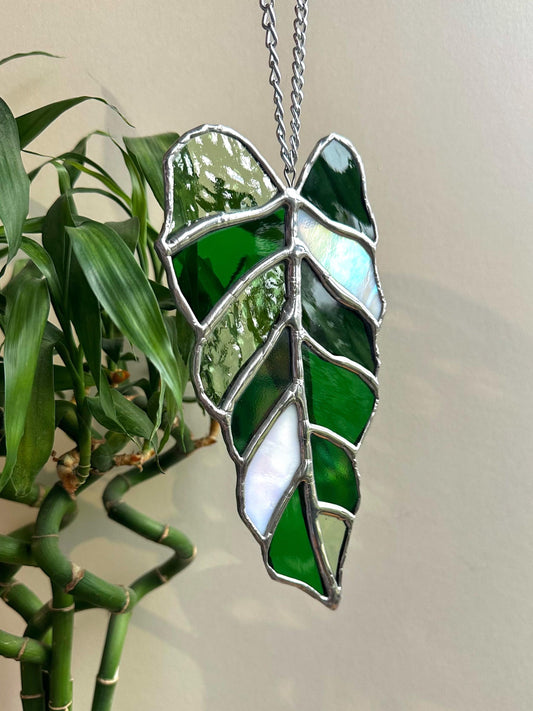 Stained Glass Leaf Suncatcher