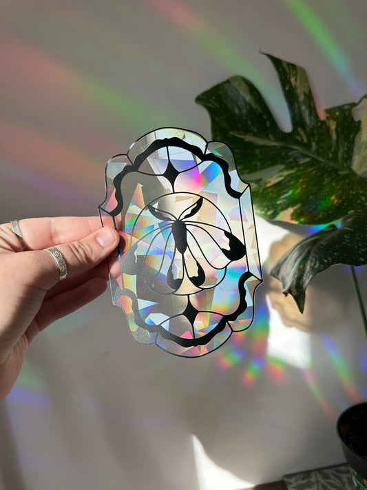 Moth Panel Rainbow Cling