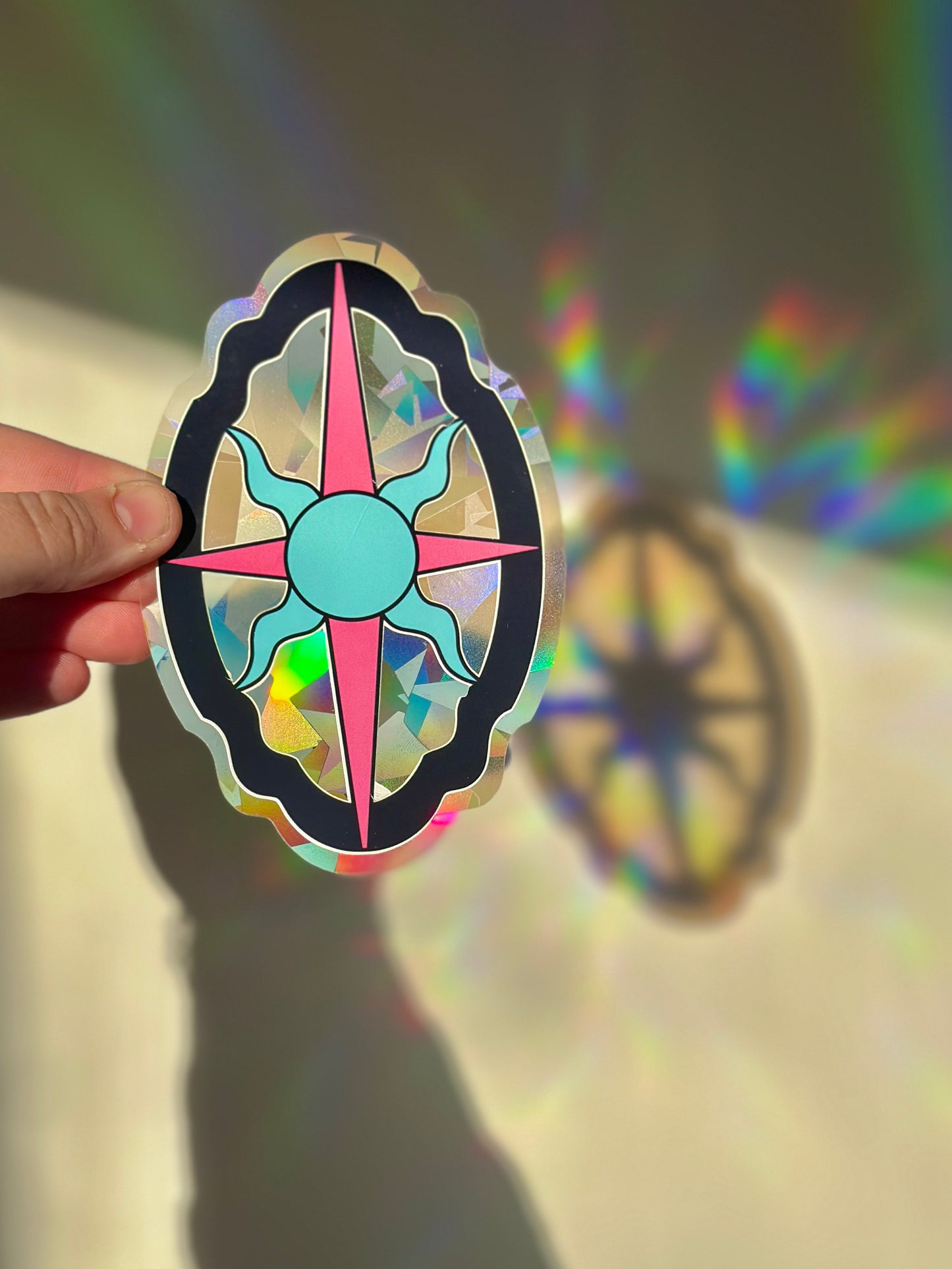 Celestial Sun Rainbow Cling