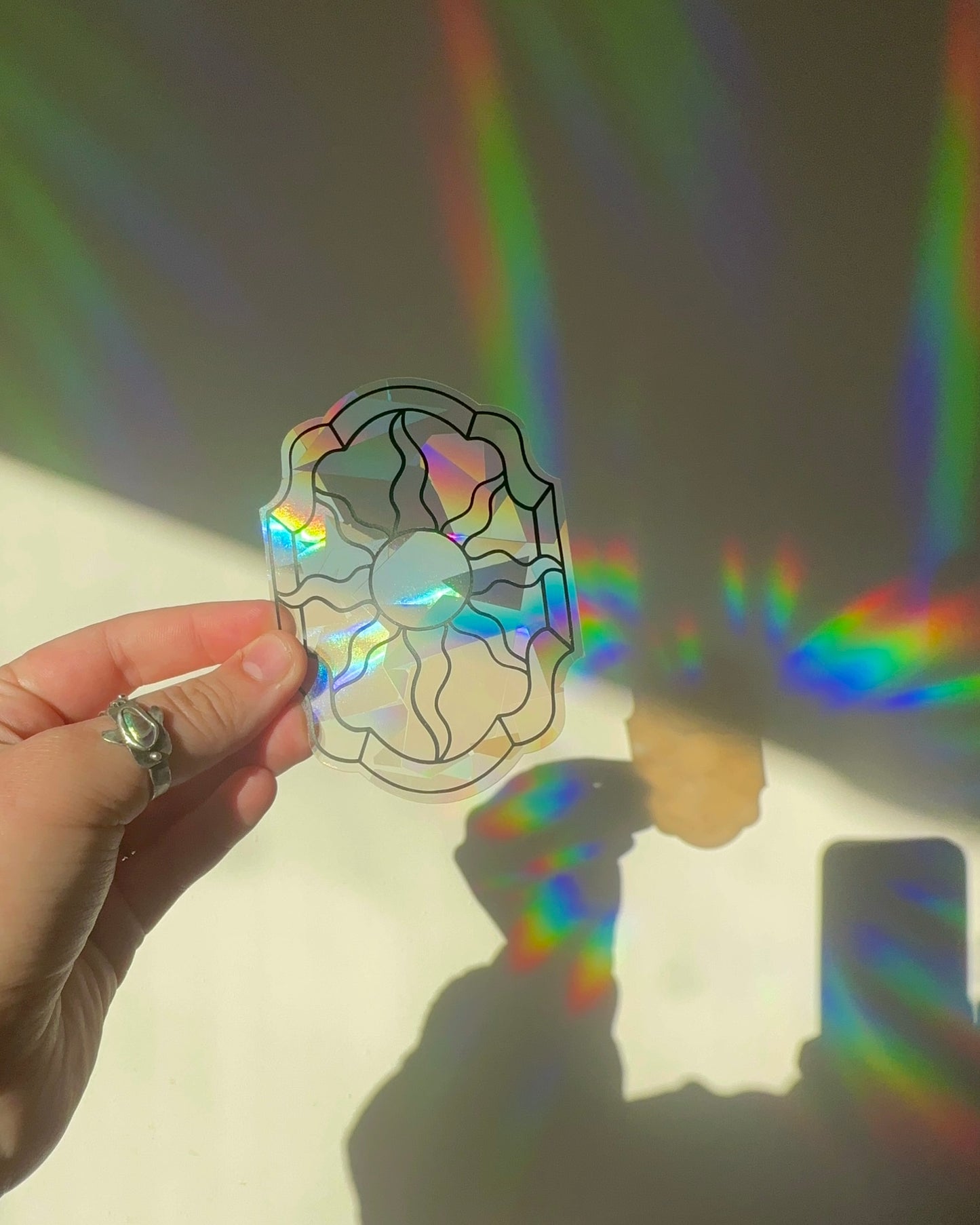 Sun Panel Rainbow Cling