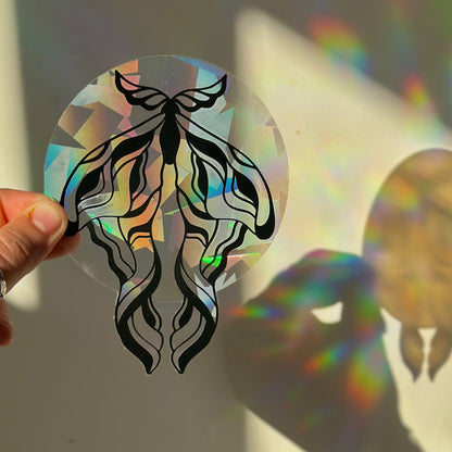 Moth & Moon Rainbow Cling