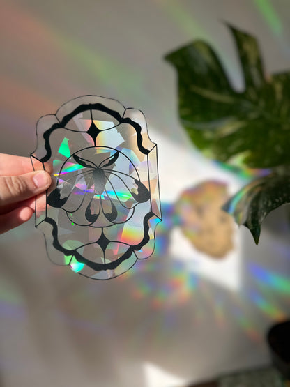 Moth Panel Rainbow Cling