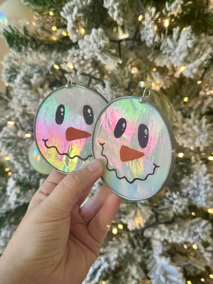 Stained Glass Snowman Bauble - Preorder