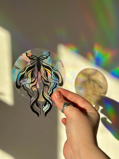 Moth & Moon Rainbow Cling