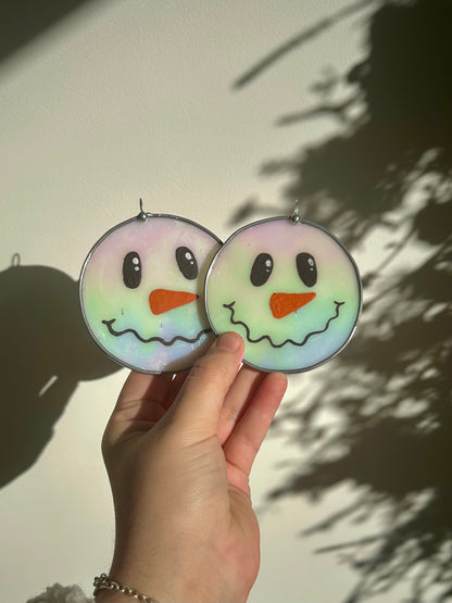 Stained Glass Snowman Bauble - Preorder