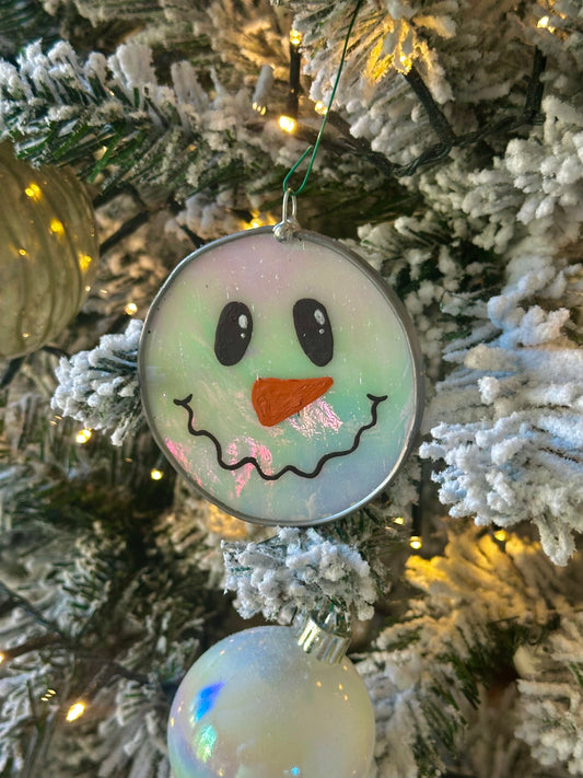 Stained Glass Snowman Bauble - Preorder