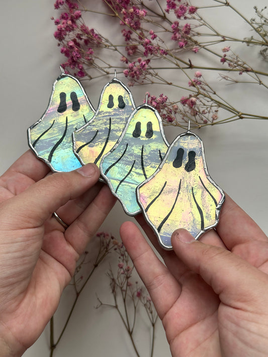 Adopt a mini white iridescent ghost