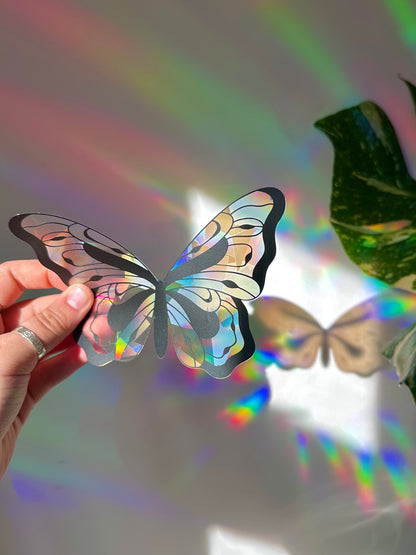 Whimsy Butterfly Rainbow Cling