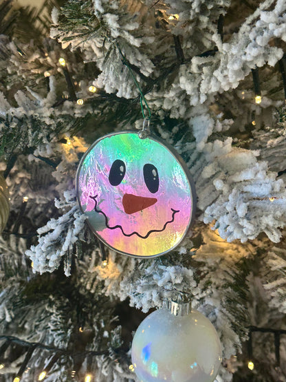 Stained Glass Snowman Bauble - Preorder