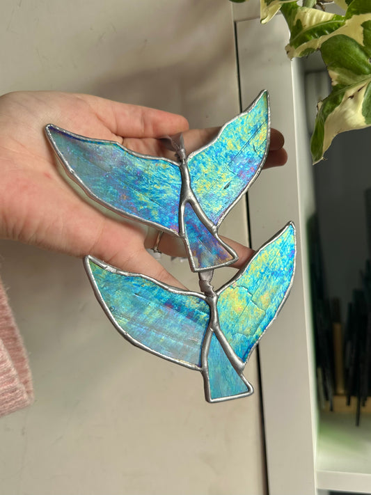 Iridescent whale tail